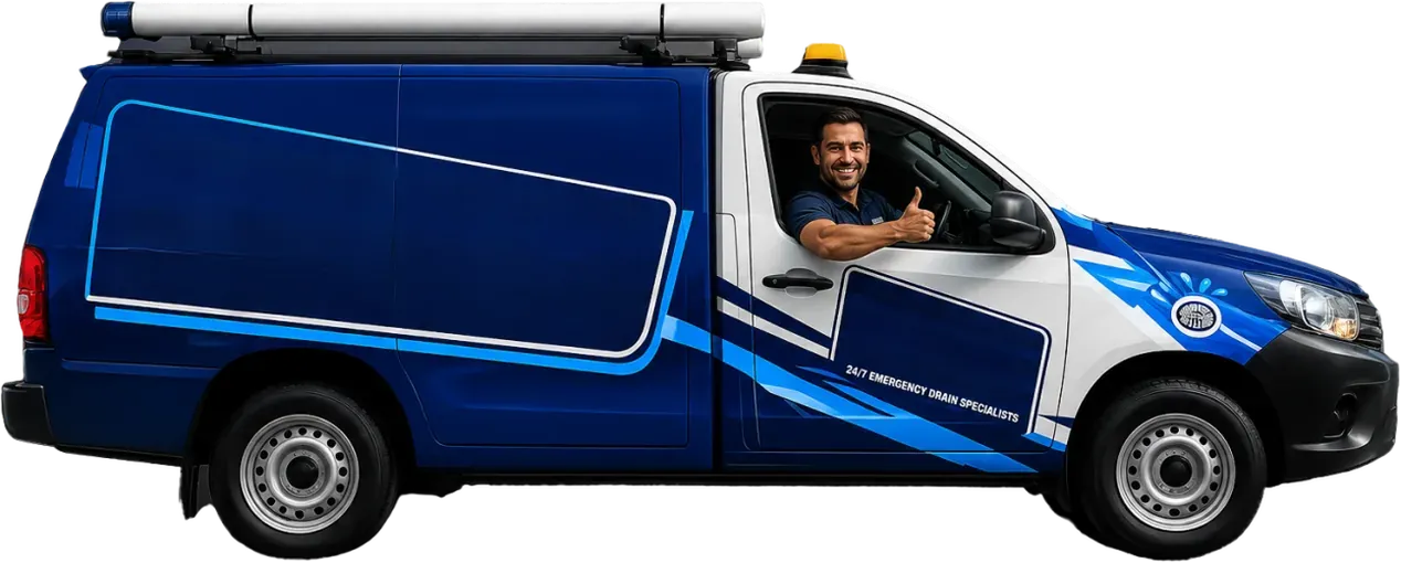 A licensed Balmain plumber heading out in the service van