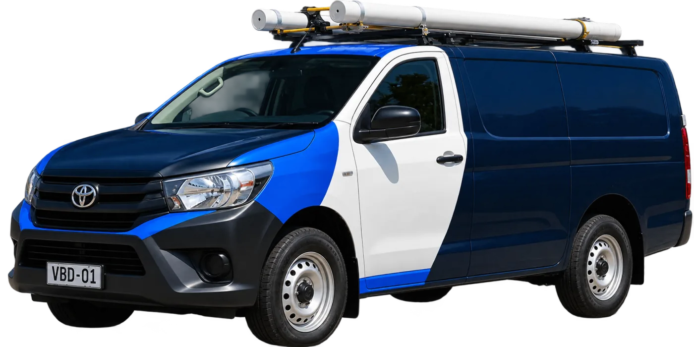 Our van, covering Balmain and the surrounding suburbs